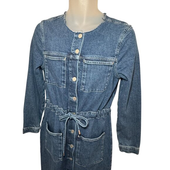 Rails Elysian Long Sleeve Denim Midi Shirtdress Size M Like New - Picture 4 of 13